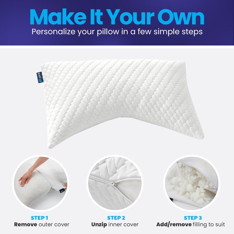 Sidney Sleep Mini Travel Size Neck Pillow - Back Lumbar Support