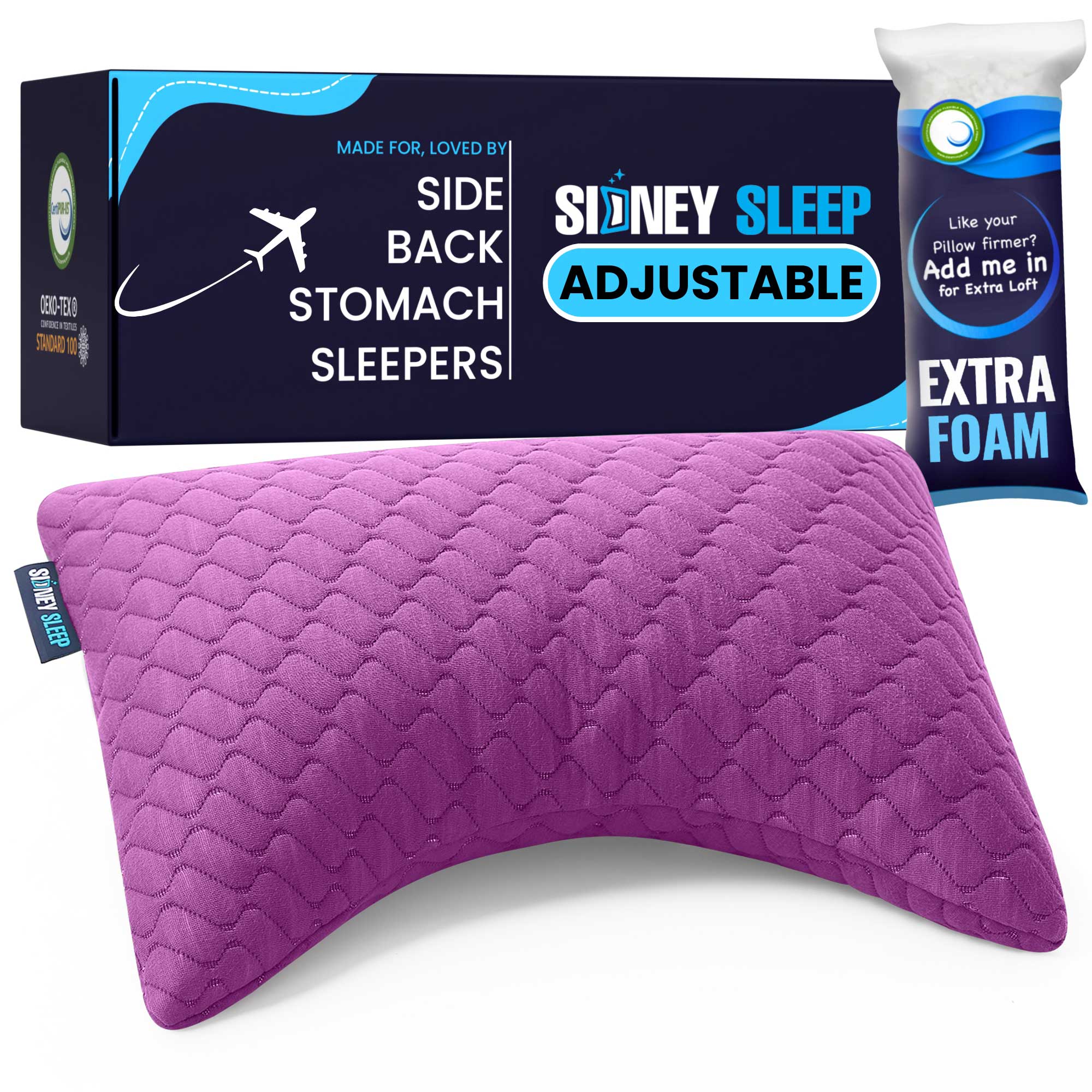 Bamboo Curve Mini (Travel Size) Pillow