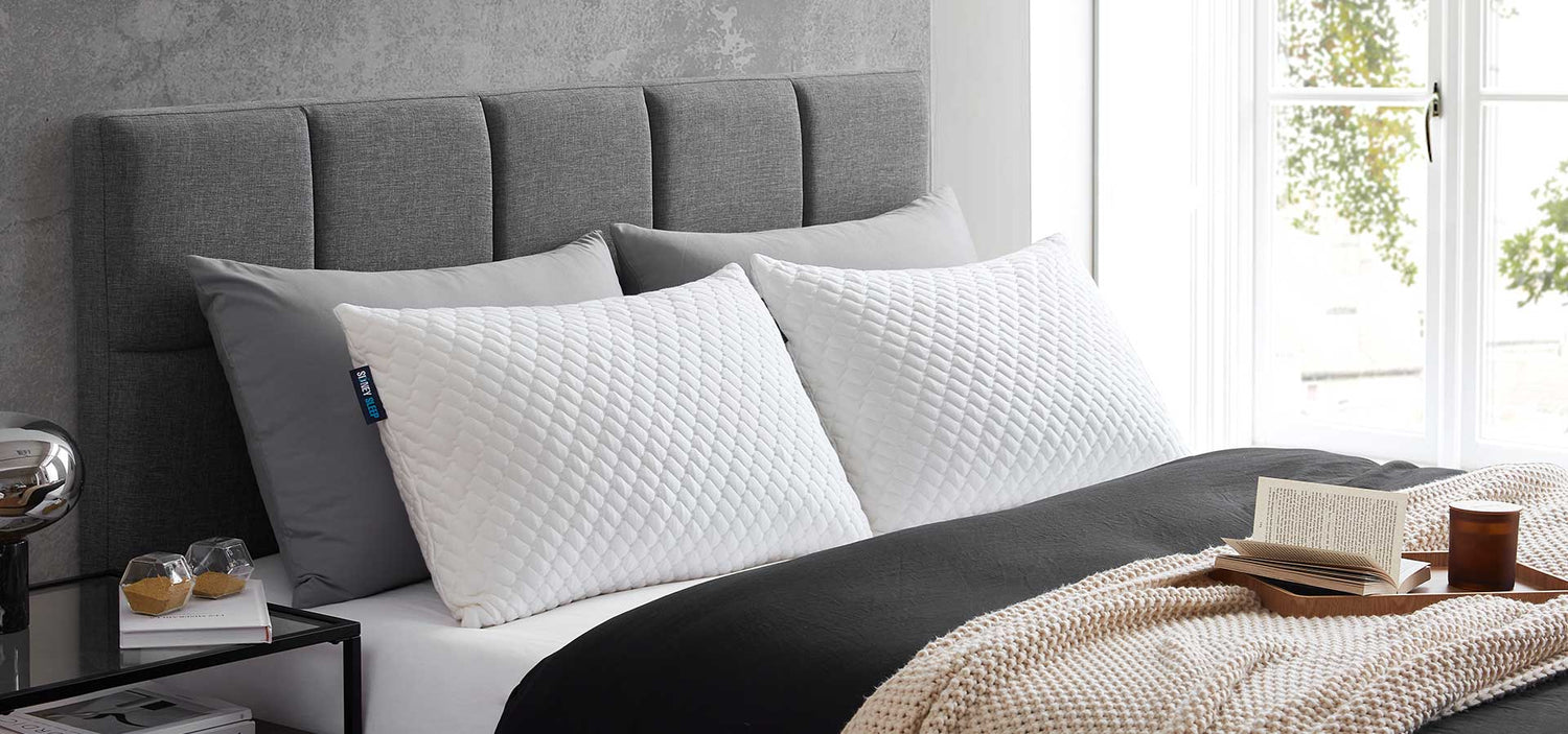 Bed with The Sidney Sleep Bamboo Classic Pillow