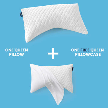 ONE WHITE QUEEN CURVE + ONE FREE PILLOWCASE
