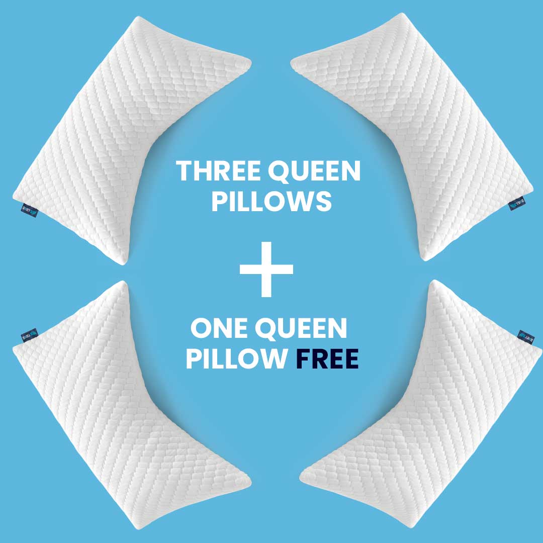 3 WHITE QUEENS + 1 FREE WHITE QUEEN PILLOW