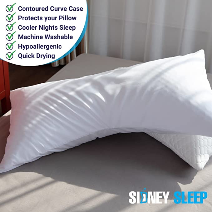 Curved pillow outlet cases