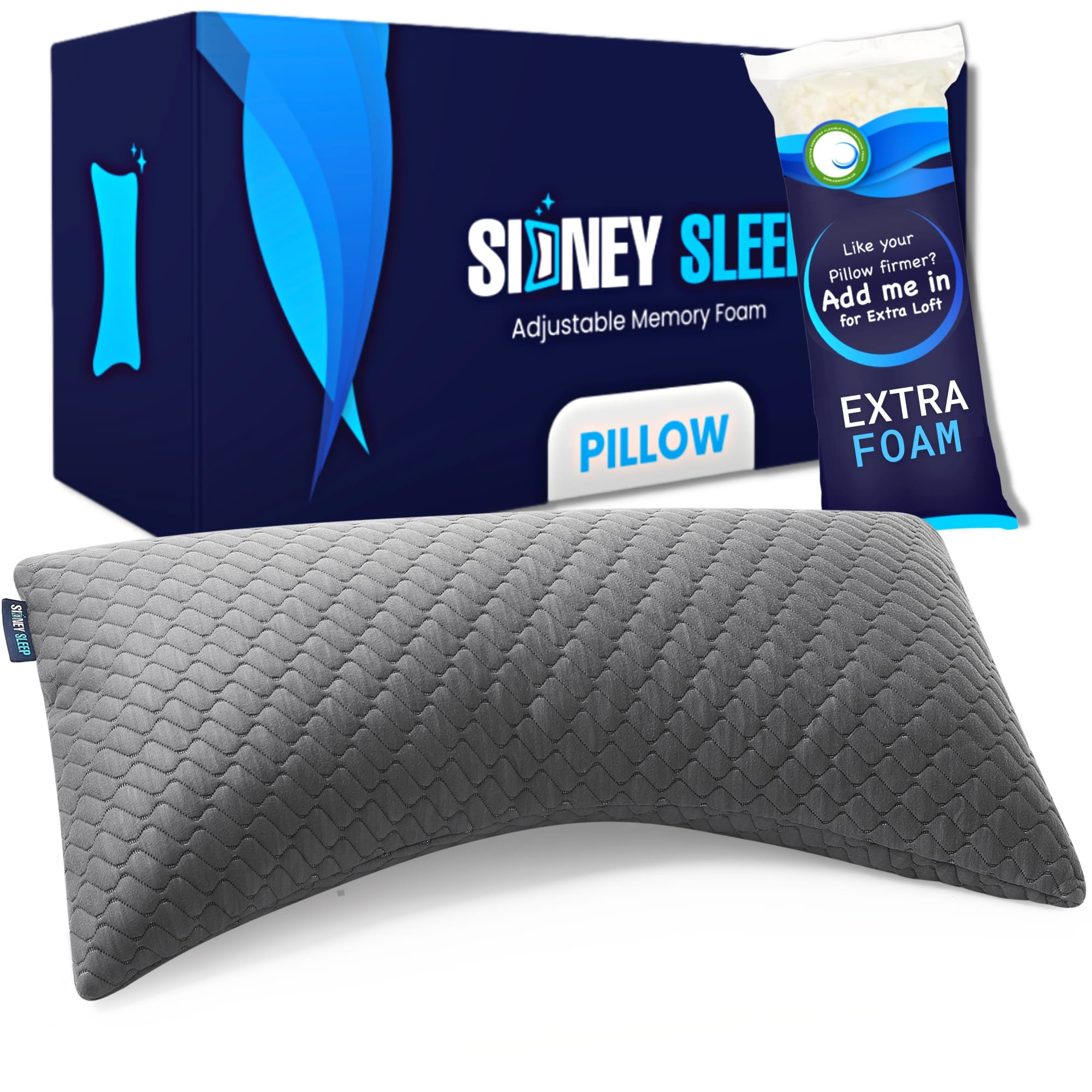 Side sleeper neck clearance and back pillow bamboo