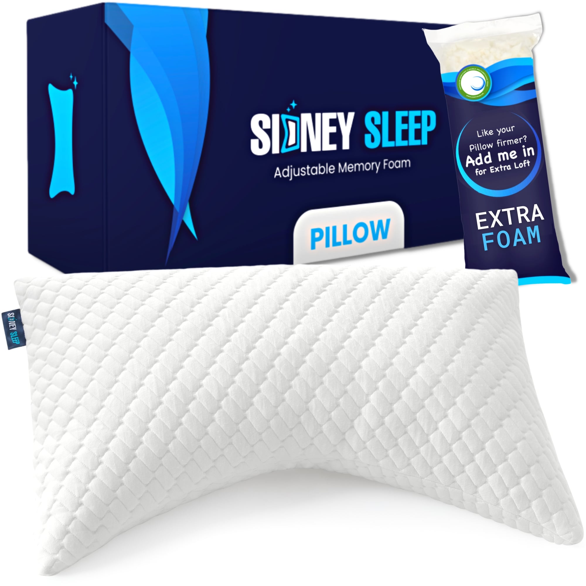 Bamboo Curve Pillow Extra Foam